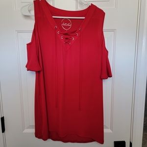 INC International Concepts Cold Shoulder Blouse